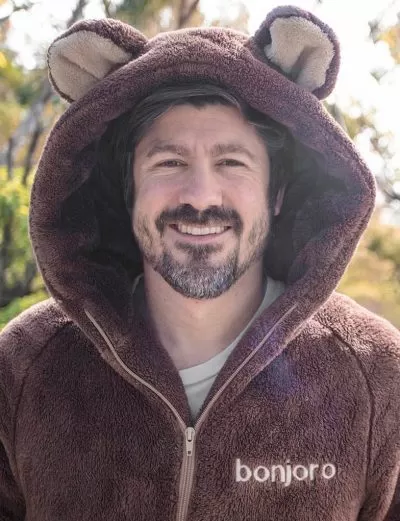 matt barnett in a bear suit